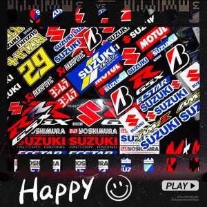 Motorcycle Reflective Stickers SUZUKI Logo Decorative Fairing Helmet Tank Side Strips Visor  Fender Decals Waterproof Sticker For Suzuki GSXR 600/750/1000 R K11 K8 K7 K4 K6 K5 K3 K9 SV650 V-STROM 800 1050 XT DL 650