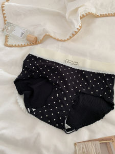 Japanese Style Simple Sweet Young Adult Underwear 2023 New Arrival Summer Thin Pure Want Polka Dot Girl Mid Waist Briefs