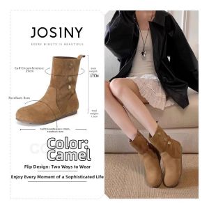 Josiny | Vintage Versatile Slimming Short Boots