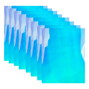 10Pcs A4 Glow in Dark Adhesive Vinyl Film Holographic Opal Blue Glow Green Sticker for Car Decals Crafts DIY Projects Home Decor