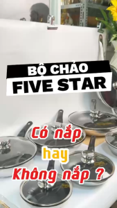Chảo Chống Dính Inox 430 3 Đáy Fivestar Dùng Được Cho Bếp Điện Từ
