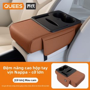 QUEES | Gối Hộp Đựng Vật Dụng Trên Tay Đỡ Xe Ô Tô Đa Năng