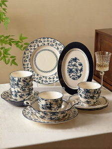 MODERN SWEETHOME | Glaze-Under-Color Ceramic Porcelain French Style Tableware