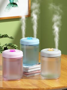 USB Dual Spray Humidifier Transparent 1.5 Liters Large Capacity Mist Office Desk Surface Panel Home Silent Bedroom Aroma Diffuser