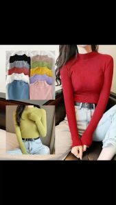 🔥ราคาถูกที่สุด🔥เสื้อคอเต่าไหมพรมแขนยาว สีสวยเยอะมาก