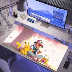 Bandai | Pokemon Lugia Gaming Mouse Pad Large Desk Mat 2MM Stitched Edge Non Slip Rubber Base Keyboard Pad Office Laptop Table Decor