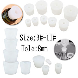 1/2/3pcs Silicone Fermenter Plug Stoppers With 8mm Hole For Airlock Bubbler Valve Home Brew Wine Beer Fermentation Supplies