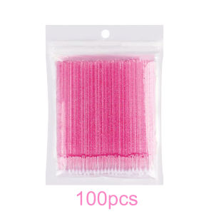 100/500Pcs Crystal Micro Applicator Brush for Eyelash Extension Micro Cotton Swabs Lips Mascara Wands Pink Microbrush LAUKISS