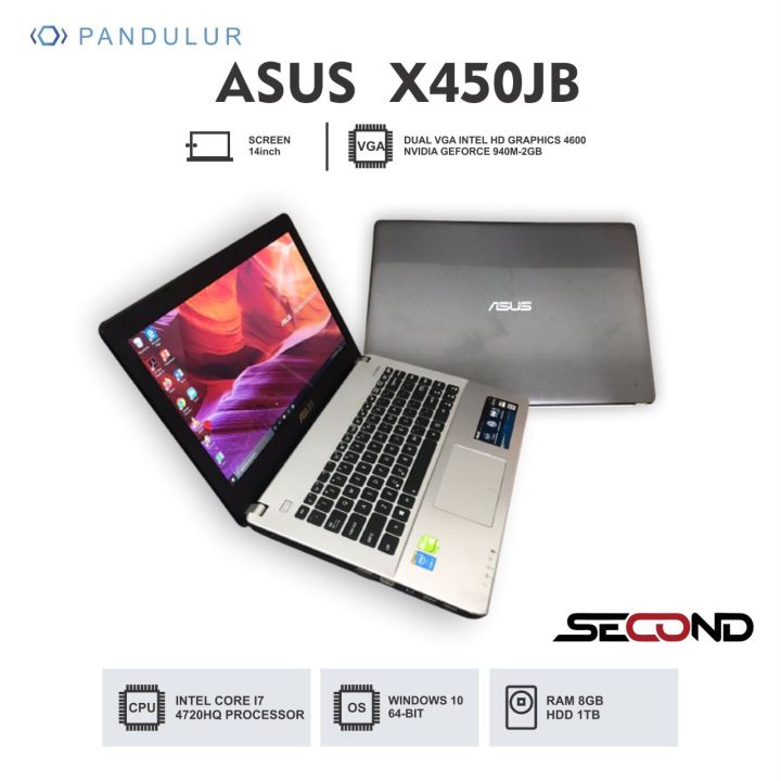 LAPTOP ASUS X450JB INTEL CORE i7 8GB/1TB NVIDIA GeFORCE-2GB Laptop