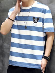 ROMON | Lomond Pure Cotton Ice Silk Loose Short Sleeve T-Shirt Mens Summer Thin Style Fashion Brand Versatile Youth Popular Round Neck