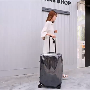 Transparent PVC Luggage Cover DustProof Waterproof Trolley Suitcase Cover Travel Case Elastic Cover 20"/22"/24"/26"/28"/30" Luggage Protectors Covers