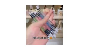 Set 5 Cọ silicon 2 đầu đa năng chuyên dụng làm nail