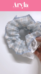 [ARYLA] Phụ Kiện Scrunchies Sọc Caro Basic SCC008