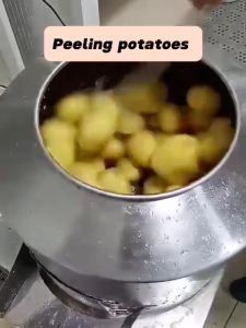 Commercial Electric Automatic Peeler Peeling machine  - Effortless Onion PotatoGinger Yam Peeling Machine
