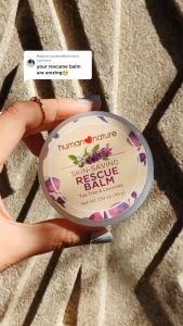 Human Nature Rescue Balm 100% Natural with Tea Tree & Lavender | smoothen out scrapes scratches bumps (No Harmful Chemicals)
