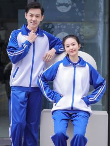 เสื้อโค้ทสีฟ้าและสีขาวรุ่นเดียวกับเน็ตไอดอลชุดกีฬานักเรียนต้นและมัธยมปลายชุดนักเรียนแขนสั้น