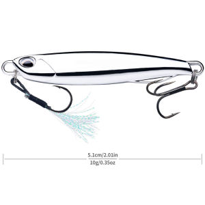 1pc Silvery Color Sea Fishing Bait 20g 30g 40g 15g 10g Jigging Lure Metal Fishing Lure Saltwater Lures