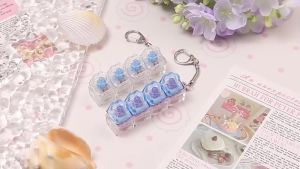 Bàn Phím Mini Trong Suốt 4 Phím Đồ Chơi Cảm Giác Thú Vị Móc Khóa Dễ Thương Giúp Giảm Căng Thẳng Và Giải Trí