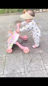 Multifunctional Baby Walker with Music & Educational Toy Push Walker Early Learning Toddler Walk Assistance