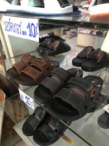 Thai Lumlong Walker รองเท้าแตะชาย รองเท้าชาย รองเท้าเพื่อสุขภาพ รองเท้าแตะหนังแท้ รองเท้าลําลอง รุ่น WB723 สีน้ําตาล สีดํา ขนาด 40/41/42/43/44/45/46