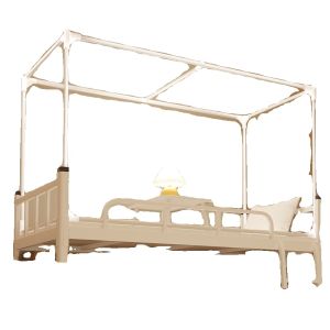 Thickened Painted Iron Bed Curtain Rod Dormitory Bunk Bed Frame Support Pole Student Bedroom Accessories Expandable Bracket