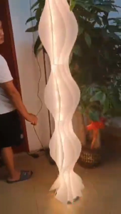 Grass Skirt Floor Lamp for Living Room LED Dimmable Column Vapor Floor Lamp Grass Skirts Art Floor Vase Lamps Modern Tall Lamp Corner Light for Living Room Bedroom or Office Decor.