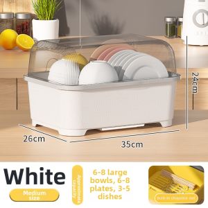 Water Draining Dishware Storage Rack