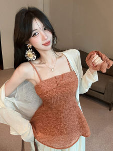 GUZILIAN | Bộ Áo Blouse In Chấm Bi Phong Cách Pháp