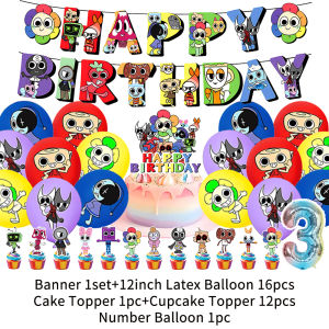 Cartoon Dandy Worlded Theme Birthday Party Decoration Supplies Cup Plate Balloons Banner Photography Props Background Kids Gifts