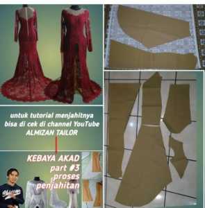 pola instan kebaya pola dress pengantin
