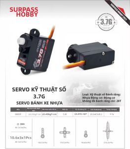 Bộ Điều Khiển Servo Kỹ Thuật Số Tốc Độ Cao Cho Máy Bay Điều Khiển Từ Xa Ô Tô Robot - Cấu Tạo Kim Loại Nhựa Nhiều Phiên Bản 2g-25g