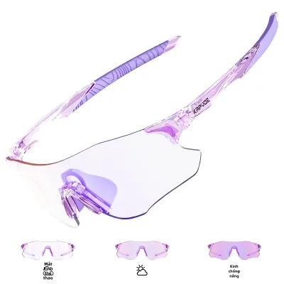 kapvoe | Kính Râm Chạy Bộ Kapvoe Photochromic Dành Cho Nam Kính Thể Thao Nhẹ UV400 Bảo Vệ Marathon Đi Xe Đạp Xe Đạp Leo Núi Kính Mắt Kính Mắt Màu Đỏ