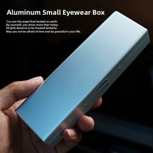 Aluminum Alloy Glasses Case Anti-pressure Resistant Fall-proof for Men And Women Eyeglasses Storage Box Stationery Box Pen Case