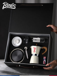 Bincoo Moka Pot Satchel Gift Box Coffee Pot Set Coffee Making Espresso Hand Punch For Home Birthday Gift