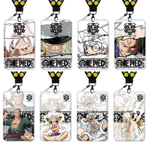 One Piece Themed Card Holder Lanyard Campus Bus Pass Student ID Work Badge Holder Neck Strap Anime Themed Business Card Case