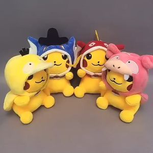 Gấu bông pokemon pikachu cosplay vịt psy yadon cá mudkip cá chép magikarp (23cm) hàng chính hãng pokemon cao cấp mới 100% xịn đẹp