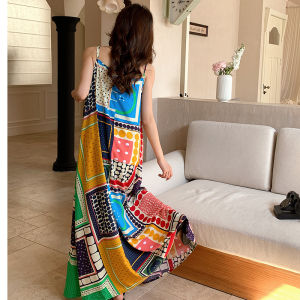 Váy Ngủ Dài Bằng Lụa Cotton Gợi Cảm Mùa Hè Siêu Mỏng Đến Đầu Gối Cho Nữ Váy Ngủ Ren Không Tay Cổ Chữ V Váy Dài Cho Bé Gái