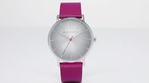 Armani Exchange Mens Banks Analog Watch ( AX1764 ) - Quartz Silver Case Round Dial 22 MM Silver Stainless Steel Band