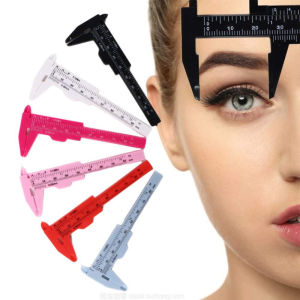 Thước Kẹp Vernier Bằng Nhựa 80mm Di Động Dùng Cho Dụng Cụ Đo Lường Vi Chạm Mày Thước Đo Trang Điểm Vĩnh Viễn