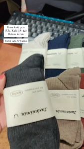 2239 Kaos kaki Pria Tinggi Kaus Kaki Katun Cowok Premium Kaos Kaki kerja casual polos Mens Socks Cotton Sock