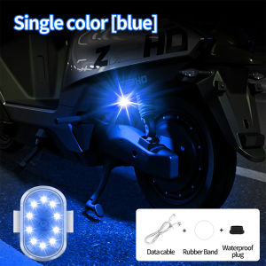 KEVANLY | 1Pcs Motorcycle 6SMD RGB LED Strobe Lights USB Touch Ambient Aircraft Light 10SMD Rear Taillight Decorative Signal Lamp