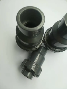 [Fast Shipping] PVC True Union Check Valve 1-1/2’’ 3/4" Slip Swing Full Port Utility Check Valve Sch80 Socket Pool Ball Check Valve for Backflow Prevention Diameter 20/25/32mm Non-Return Thickened Pipe Fittings