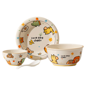Yomerto | Underglaze Colored Cartoon Adorable Ceramic Dining Set