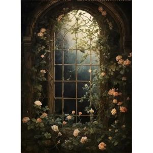 Forest Animals Butterfly Bat Plants Flowers Canvas Wall Art Nature Painting Decor Vintage Dark Skeleton Pumpkin Halloween Poster