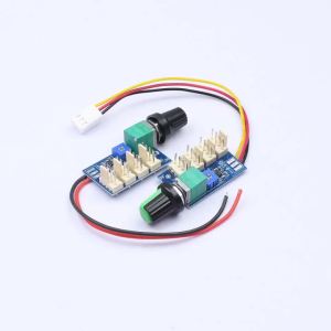Aideepen | 4-channel DC12V 3A 4-wire PWM Fan Controller With Manual Knob Adjustment And Switch 5V 25KHZ Fan Speed Controller