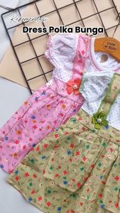Baju Dress Bayi Lucu 0-12 Bulan + Bandana