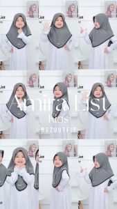 Jilbab Instan Anak Amira List | Hijab Instan Usia 3-9 Tahun