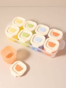 8-Pack Baby Food Storage Containers Steamed Cake Independent Portioning Baby Feeding Tools Steamed Cooking 50ML Baby Ice Cube Tray
