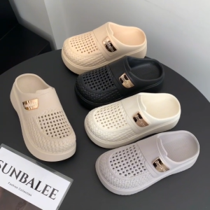 SUNG716 รองเท้าแตะแบบสวมสีพื้น สูง 5 cm. รองเท้าคัชชูแฟชั่น เปิดส้น ทรงสวย งานยางEVA  น้ำหนักเบา ใส่สบาย💜พร้อมส่ง