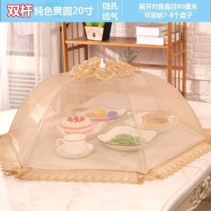 คลุมโต๊ะอาหารรูปวงกลมขนาดใหญ่พับได้ ผ้าคลุมอาหารสำหรับใช้ในบ้าน ลายลูกไม้ เคลือบอะคริลิก คลุมโต๊ะเหล็ก คลุมโต๊ะไม้